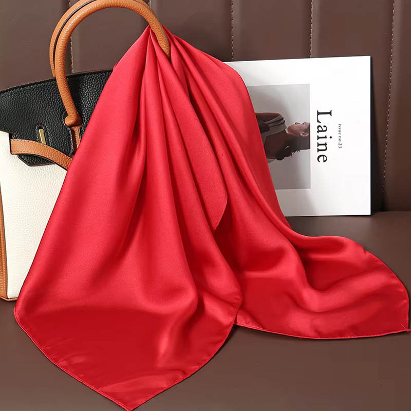 Luxury Bags Online - Luxury Solid Color Silk Square Scarf