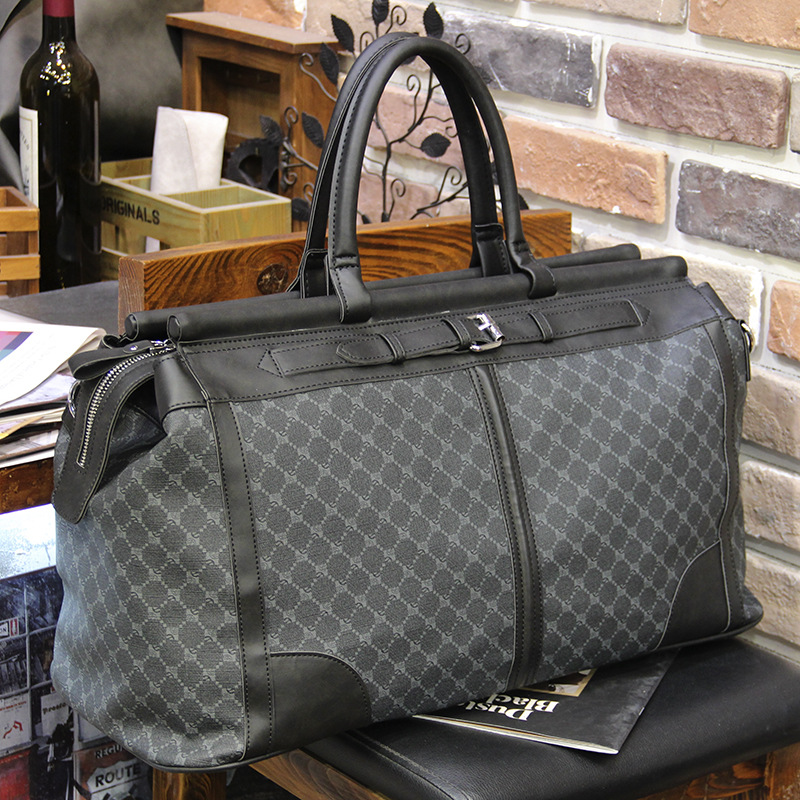 Xl Luxury Bags - Fashion Plaid Travel Bag Men Handbag