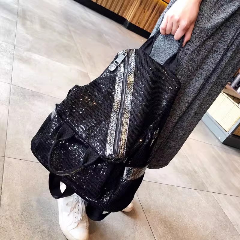 New Women Nylon Sequins Backpa - Luxury Bags Girls review and price