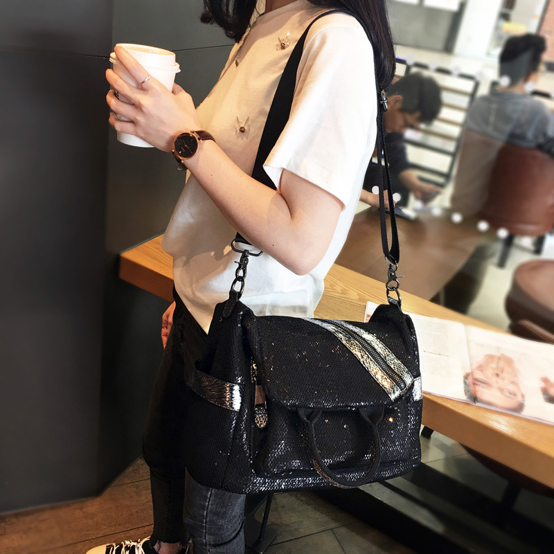 New Women Nylon Sequins Backpa - Luxury Bags Girls review and price
