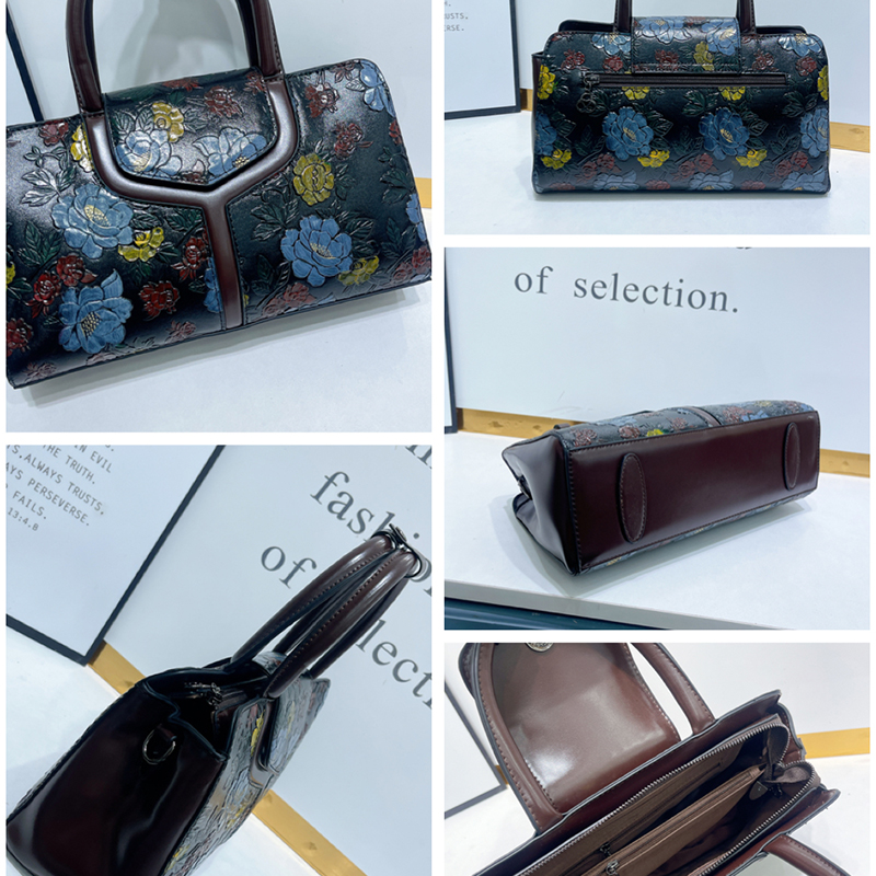 Vintage Floral Embossed Boston - Luxury Bags That Are Vegan review and price