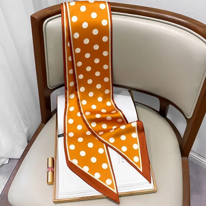 Design Print Skinny Scarf Plai - Luxury Bags Online review and price