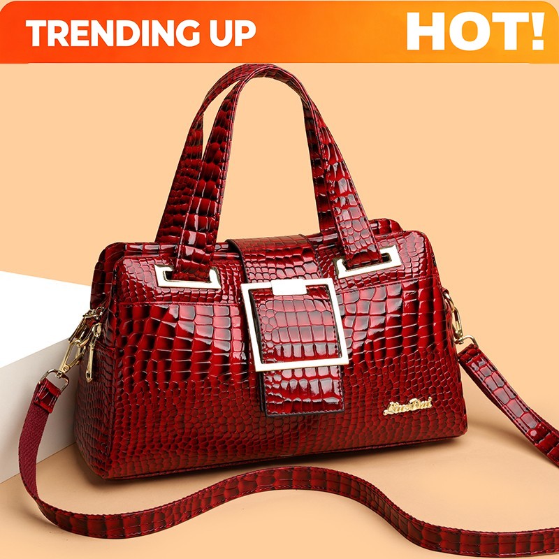 Luxury Crocodile Patterned Han - Luxury Bags With Zipper review and price