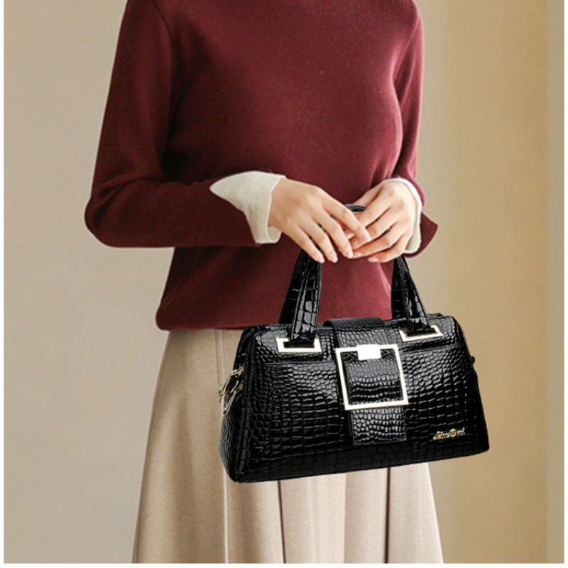 Luxury Crocodile Patterned Han - Luxury Bags With Zipper review and price