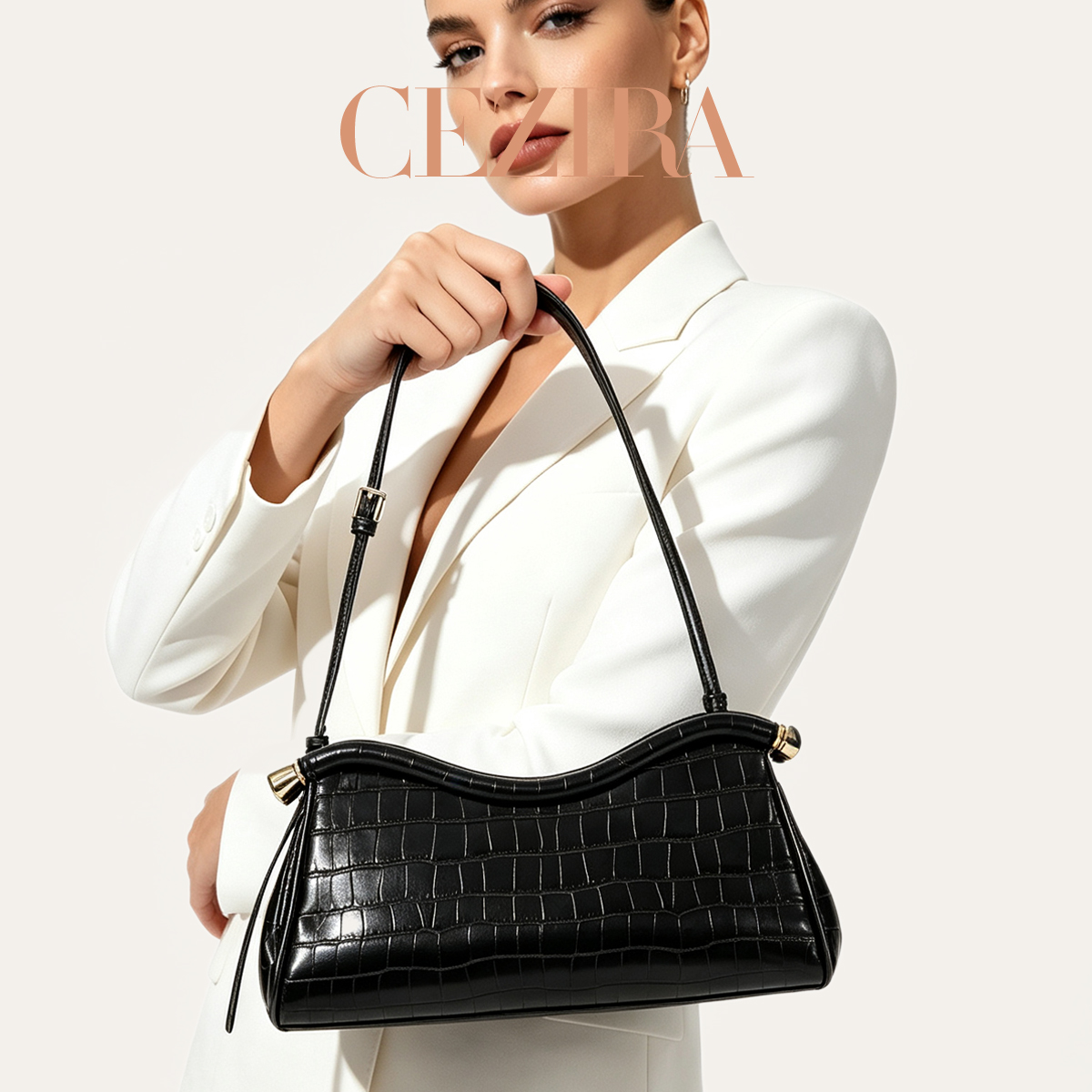 CR Luxury Crocodile Texture Sh - Luxury Bags That Are Vegan review and price