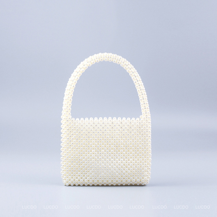 Vintage Beading Tote Bag Women - Luxury Bags White review and price