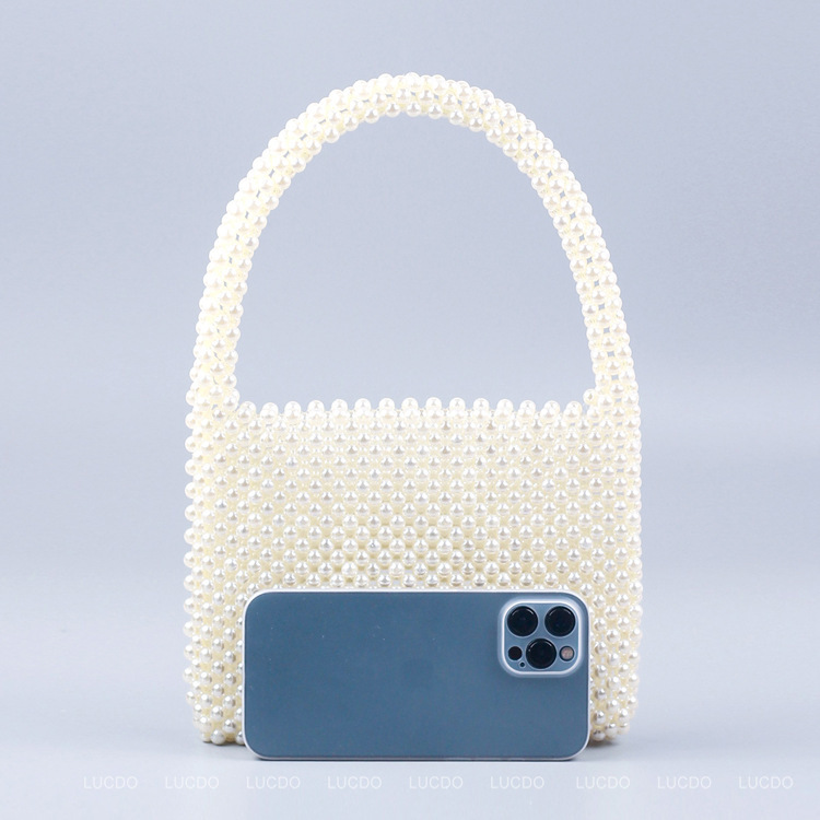 Vintage Beading Tote Bag Women - Luxury Bags White review and price
