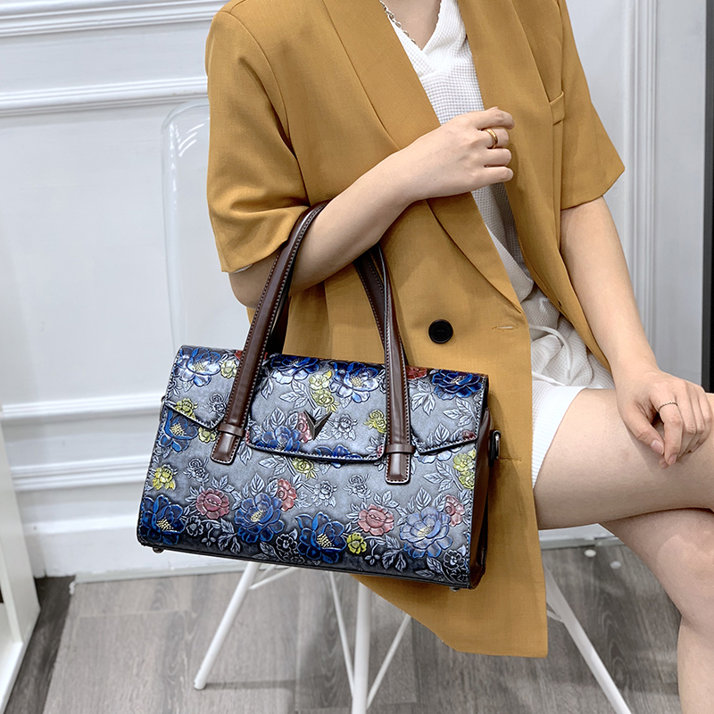 Vintage 3D Embossed Floral Han - Luxury Bags That Are Vegan review and price
