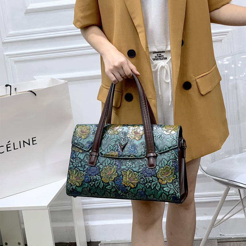 Vintage 3D Embossed Floral Han - Luxury Bags That Are Vegan review and price