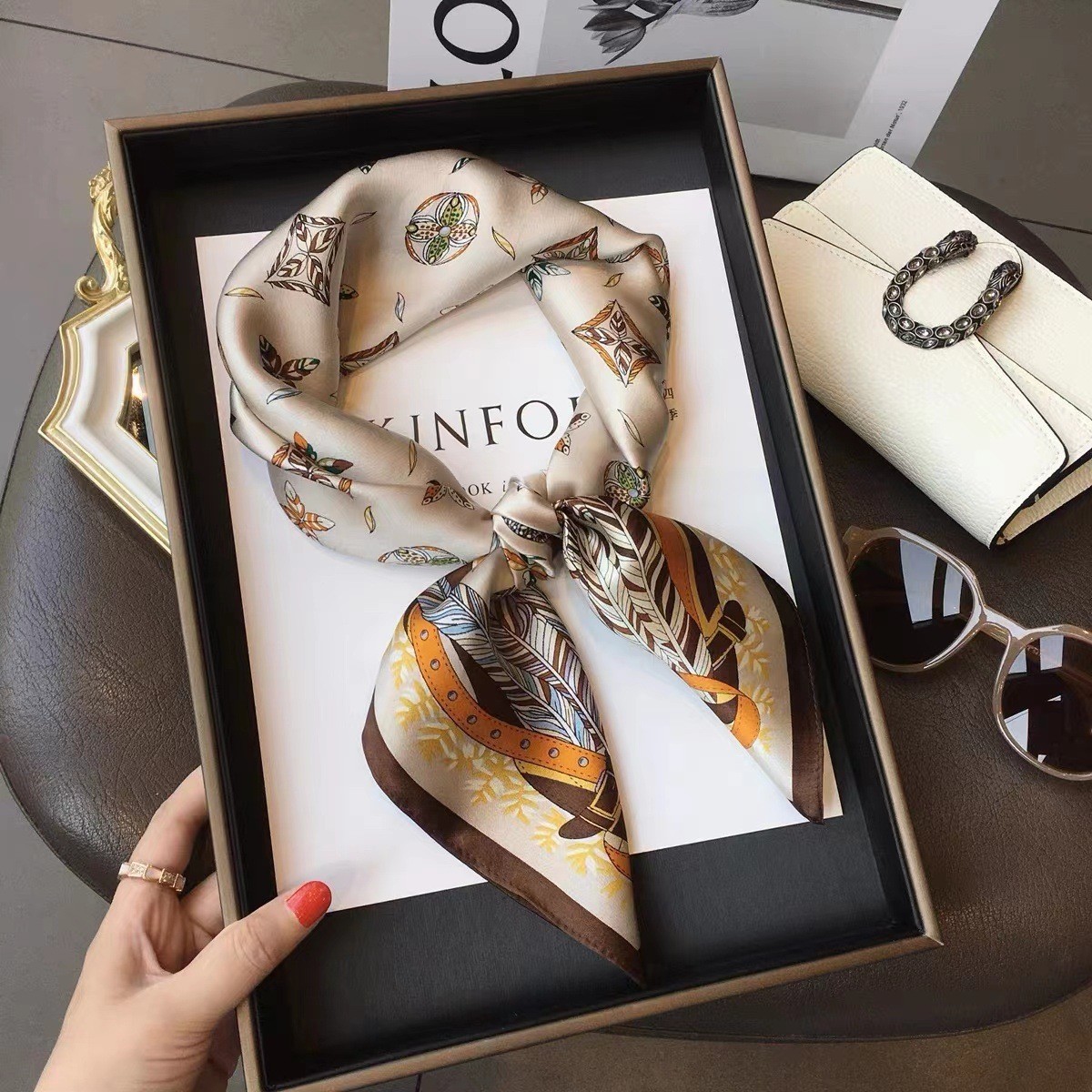 Luxury Fashion Print 70*70cm S - Luxury Bags Online review and price