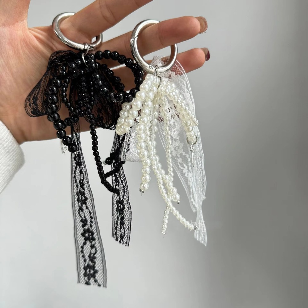 fashion Lace Keychain Bow Whit - Luxury Bags White review and price