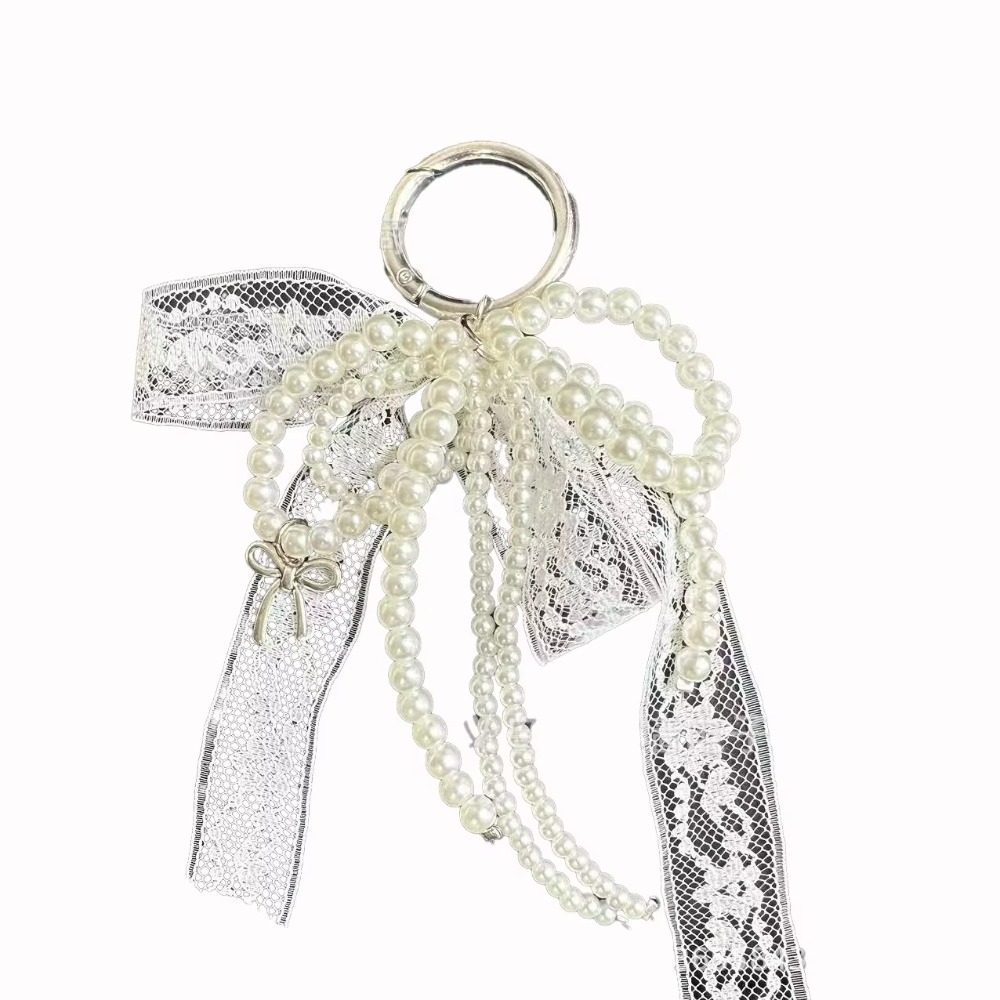 fashion Lace Keychain Bow Whit - Luxury Bags White review and price