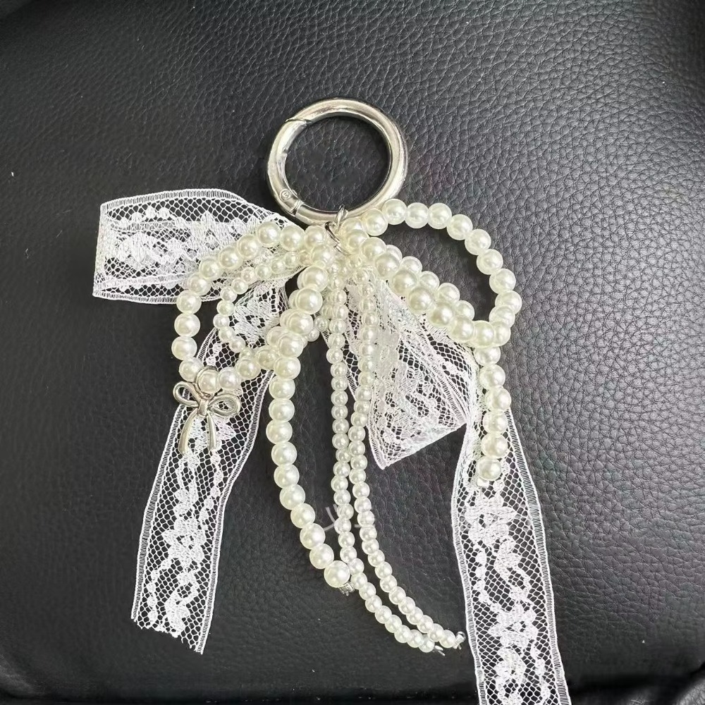 fashion Lace Keychain Bow Whit - Luxury Bags White review and price