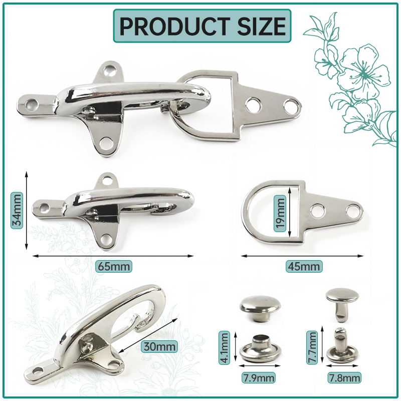 1-5Pcs 4/5cm Silver Metal Buck - Luxury Bags With Silver Hardware review and price
