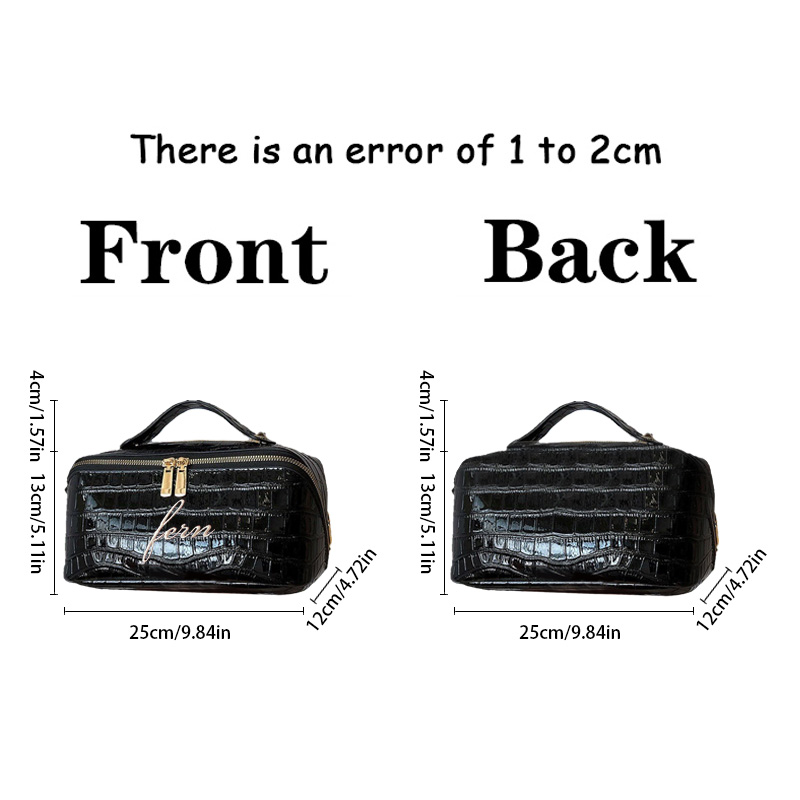 Embroidered Croc Makeup Bag Pe - Luxury Bags That Are Vegan review and price